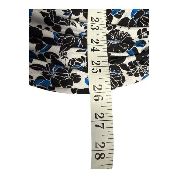 NEW Halogen Floral Ruched Square Neck Top in Midnight Bloom Size Small NWOT - Picture 7 of 9